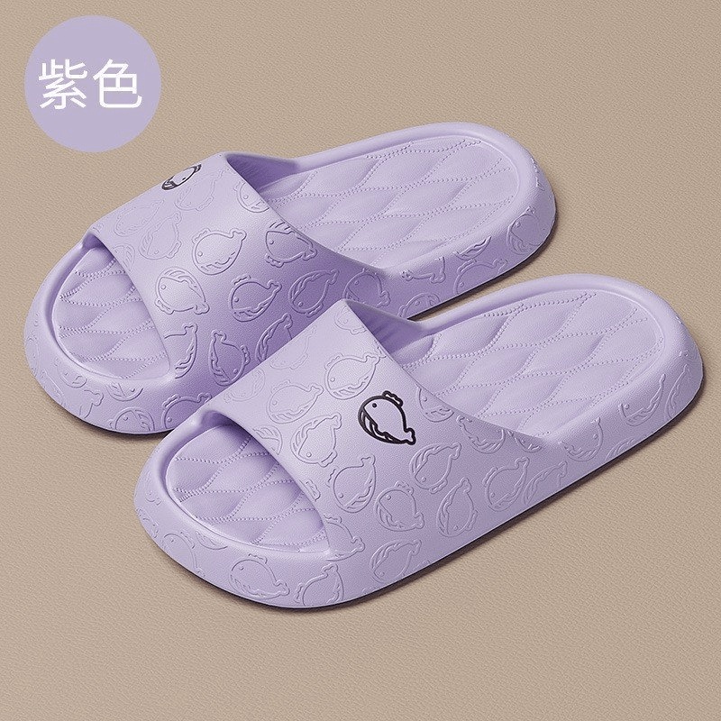 Siêu rẻ Dép bánh mì gấu dép quai ngang in hình Cá Mập siêu xinh cute xả kho thanh lý