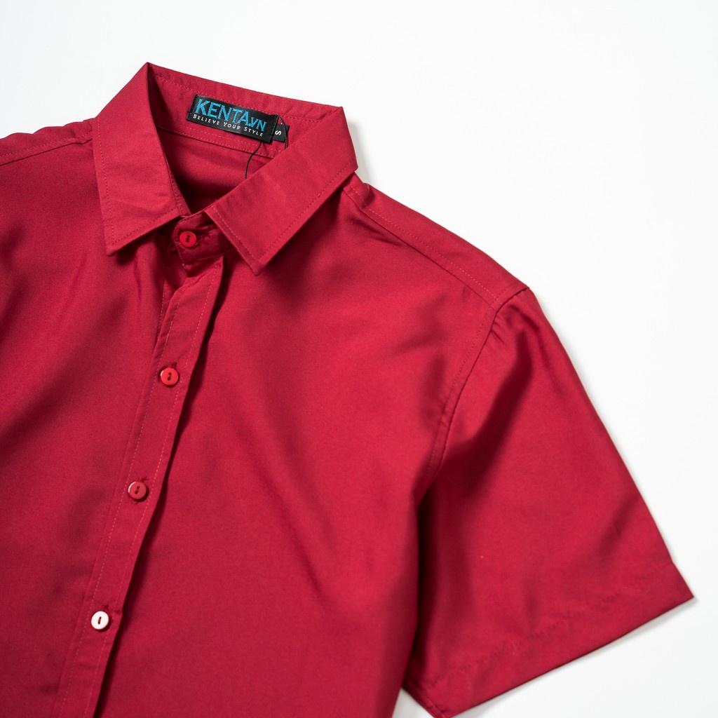 Sơ mi tay ngắn KENTA đỏ SMN0003