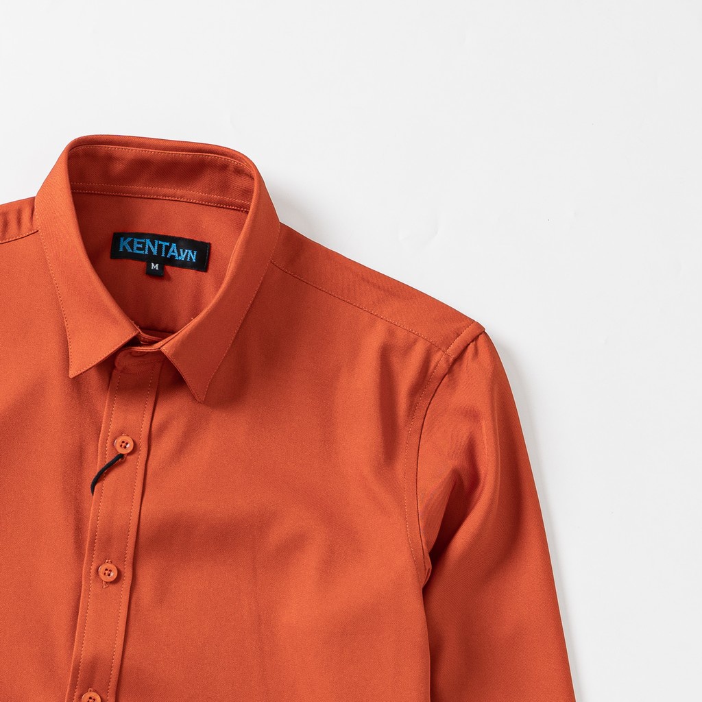 Áo Sơ Mi Nam Tay Dài Kenta Cam SMD0086