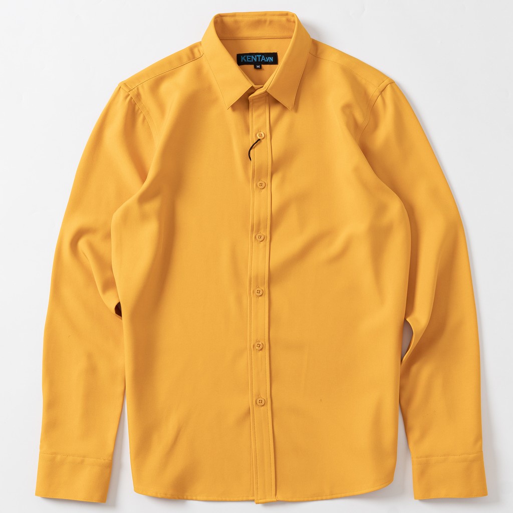 Áo sơ mi tay dài nam màu vàng SMD0085
