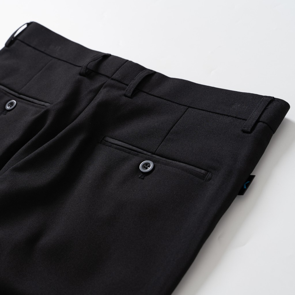 Quần tây nam Kenta Đen slimfit viền túi QTA0033