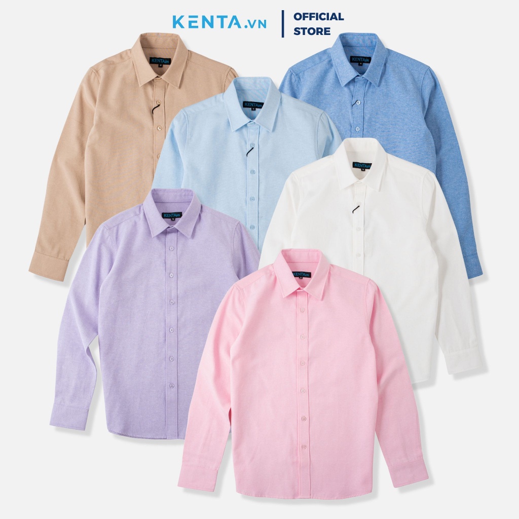 Sơ Mi Vải Oxford Tay Dài 6 Màu Nam KENTA SMD0093