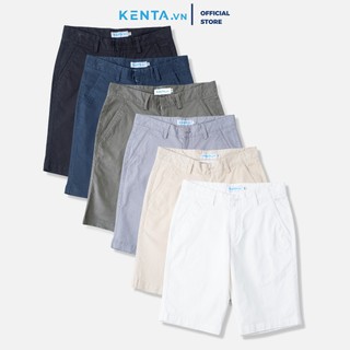 Quần short kaki nam KENTA, chất mềm mịn, co giãn ít nhăn, dây kéo Ykk cao cấp QSK0065