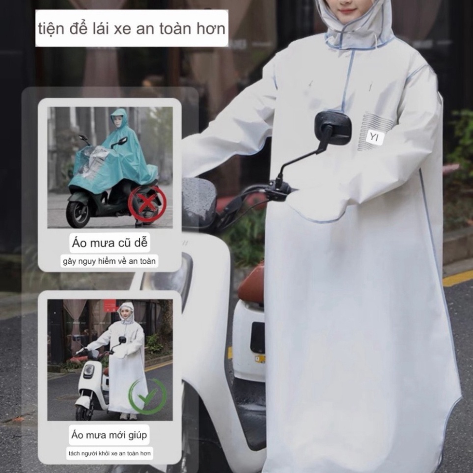 Áo mưa thời trang in hình gấu Nice có khoá kéo tiện lợi - Áo mưa nữ thời trang nữ in hình GấU NIKE Hàng nội địa trung