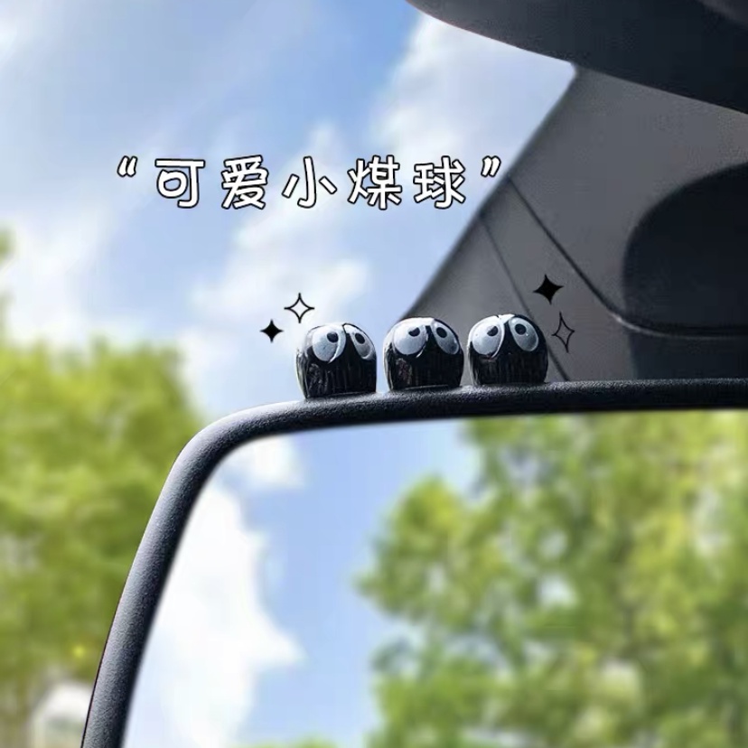 Miếng Dán Trang Trí Gương Chiếu Hậu Xe Hơi Mini In Hình Hoạt Hình Dễ Thương