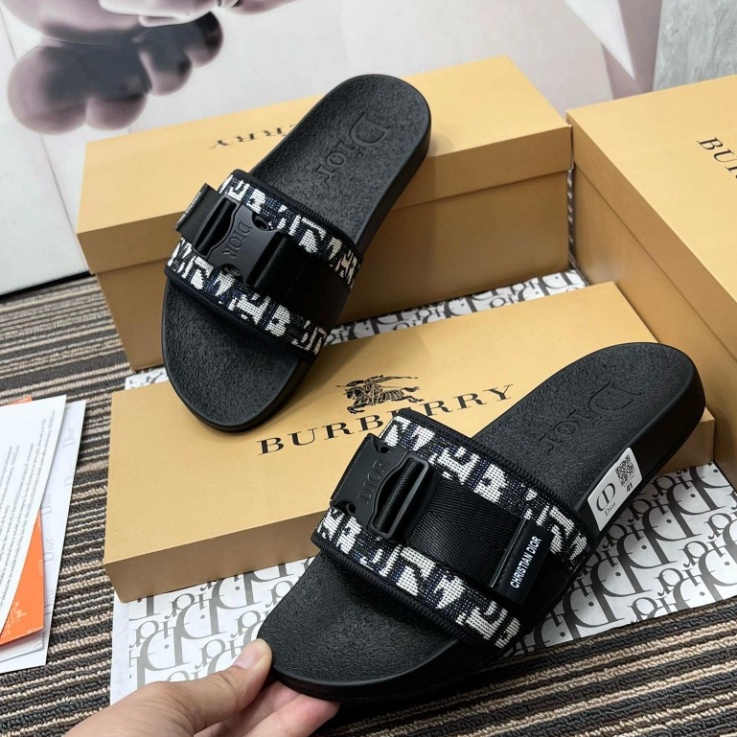 Dép Quai Ngang Dior Khuy Bấm Boy Phố , Dép Quai Ngang Hot Tren 2023