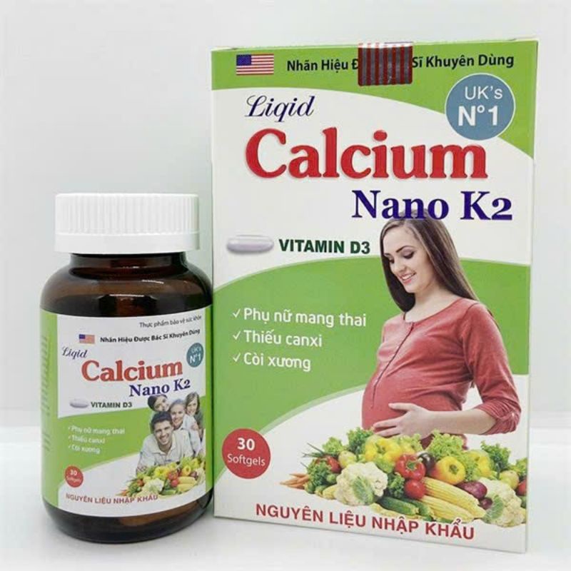 Canxi calcium nano k2 bổ sung canxi phát triển chiều cao, ngừa loãng xương