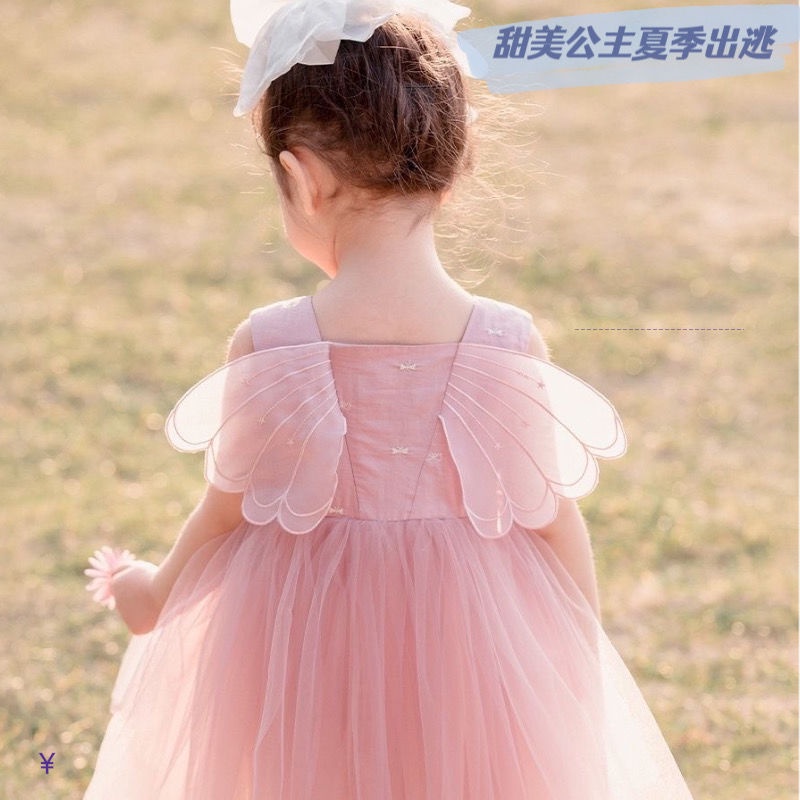 Xinxin ~ Đầm Công Chúa Không Tay Màu Trơn Thời Trang Mùa Hè Phong Cách Mới Dành Cho Bé Gái