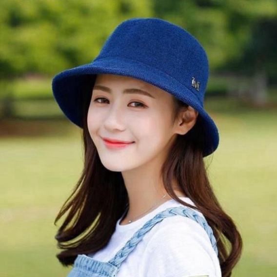 { Xinh lung linh] Mũ nữ chữ M đi biển mũ tai bèo vành Vintage