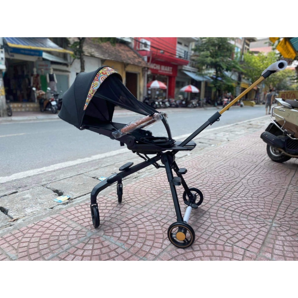 Xe đẩy đảo chiều gấp gọn S600 cao cấp nằm ngang cho bé sơ sinh  cao cấp_KHO SỈ HOA ĐỖ