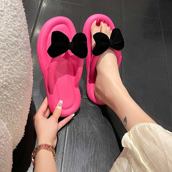 Dép Nhựa EVA Đính Nơ Dễ Thương Thời Trang Đi Biển Cho Bé Gái