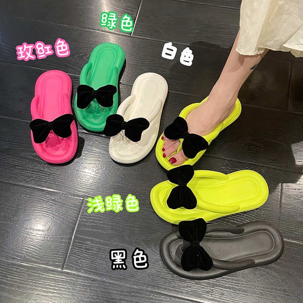 Dép Nhựa EVA Đính Nơ Dễ Thương Thời Trang Đi Biển Cho Bé Gái
