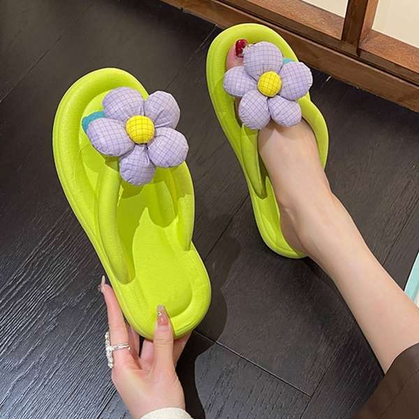 Dép Đi Biển Đính Hoa Dễ Thương Thời Trang Mùa Hè Cho Bé Gái