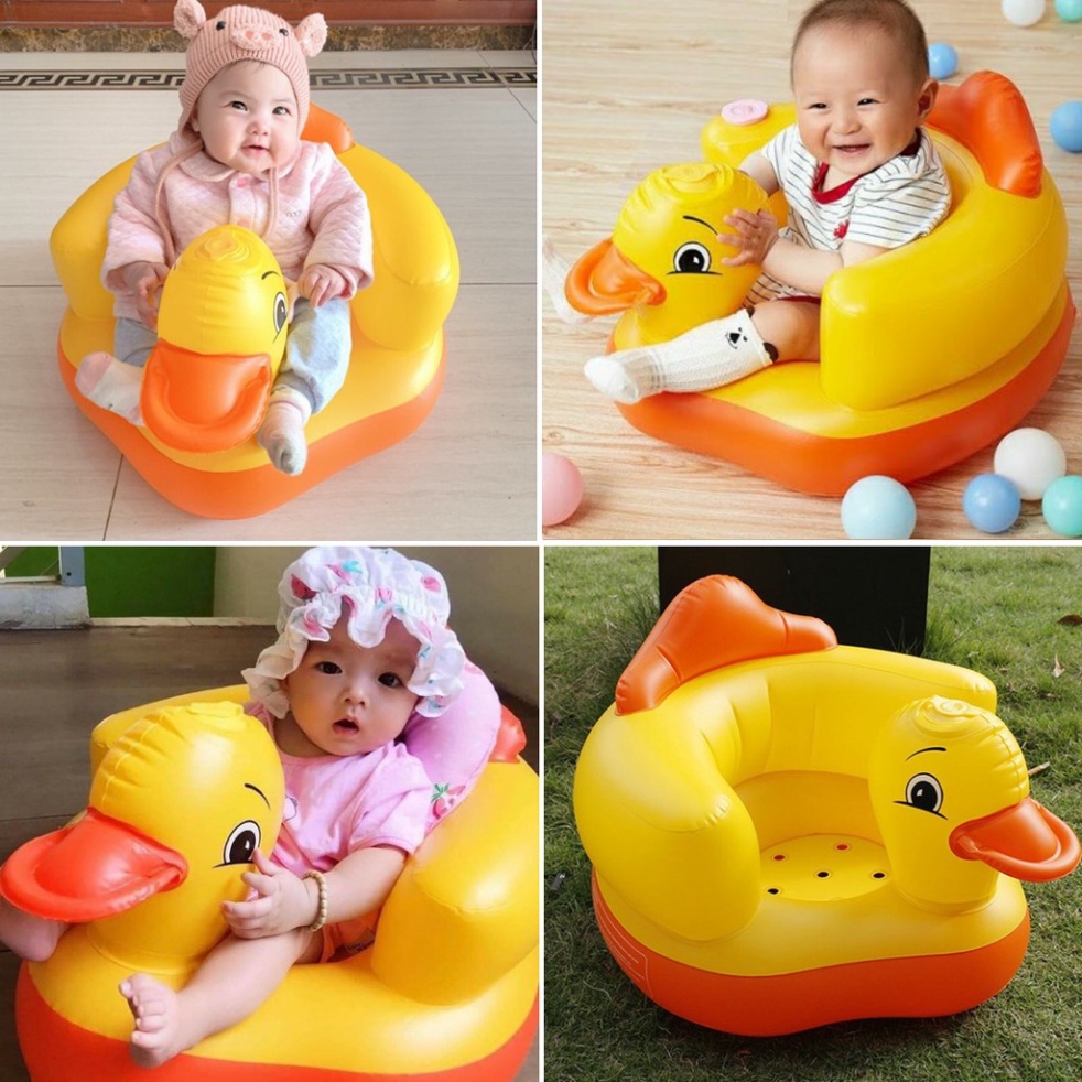 Ghế hơi tập ngồi hình con vịt đáng yêu cho bé cao cấp_KHO SỈ HOA ĐỖ
