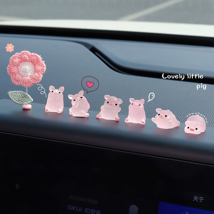 Búp Bê Heo Hoạt Hình Dạ Quang Độc Đáo Trang Trí Nội Thất Xe Hơi