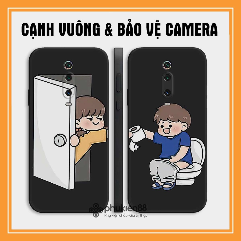 Ốp TPU cạnh vuông Xiaomi Redmi K20 / K20 Pro / Mi 9T Pro SIlicon dẻo hình cặp đôi hài hước, rẻ đẹp