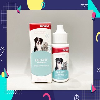 Dung dịch vệ sinh tai ngăn ngừa ve rận và giảm ngứa hôi tai ngăn ngừa nhiễm trùng ở chó mèo - Ear Mite Treatment Bioline