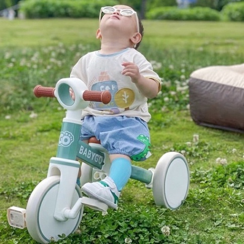 Xe đạp 3 bánh BABYGO cho bé cao cấp - xe thăng bằng - xe chòi chân 3 in 1 tải trọng 70kg cao cấp_KHO SỈ HOA ĐỖ
