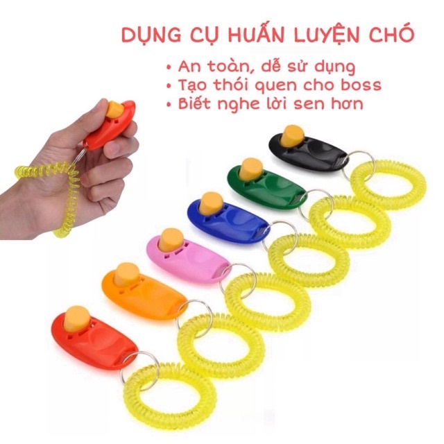 Clicker dụng cụ huấn luyện chó mèo nghe lời, an toàn, dễ sử dụng (màu ngẫu nhiên)