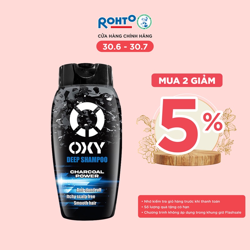 Dầu gội tác động sâu cho nam giới Oxy Deep Shampoo 180ml