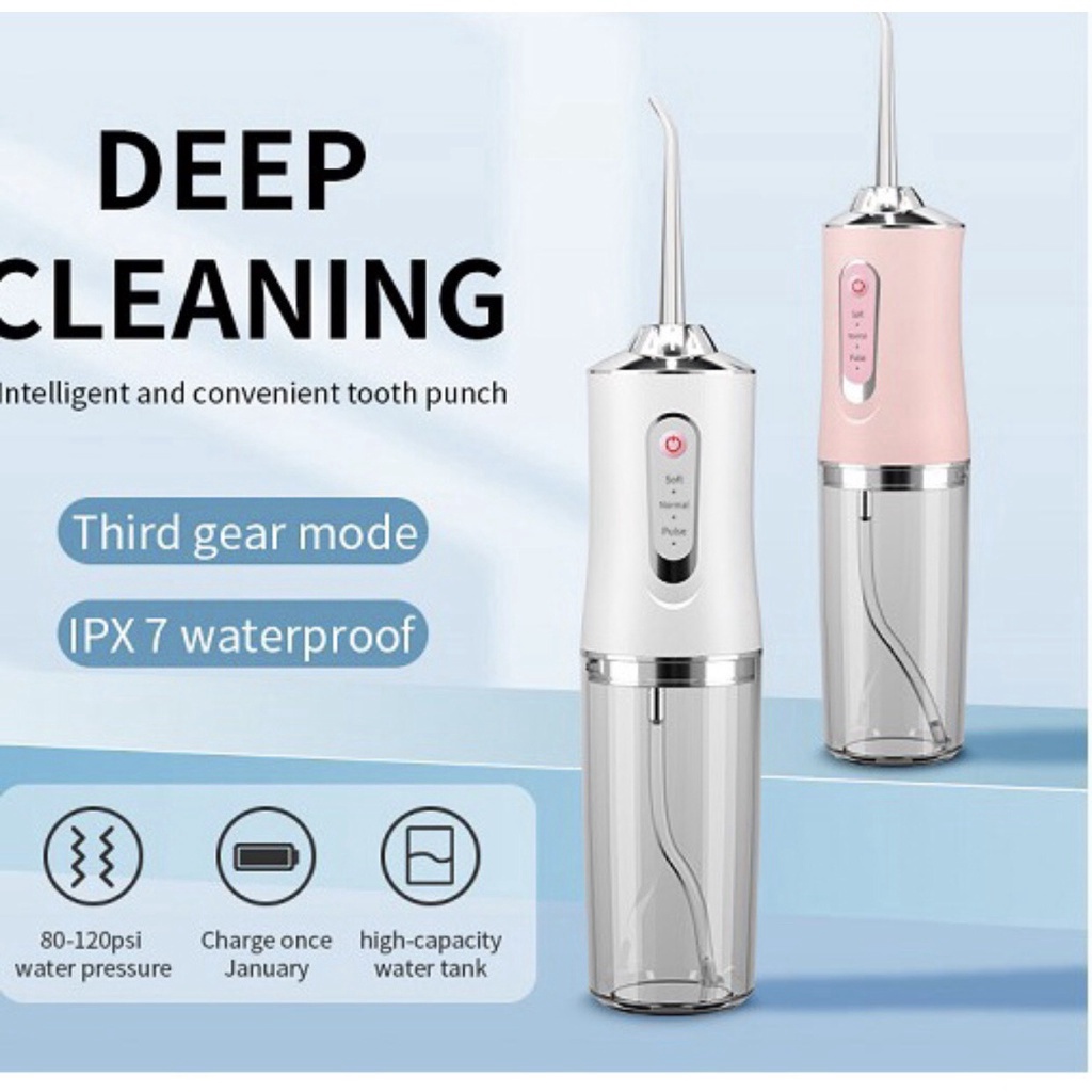Giá tận gốc - hàng chuẩn Máy Tăm Nước Cầm Tay Oral Irrigator Vệ Sinh Răng Miêng Siêu Sạch