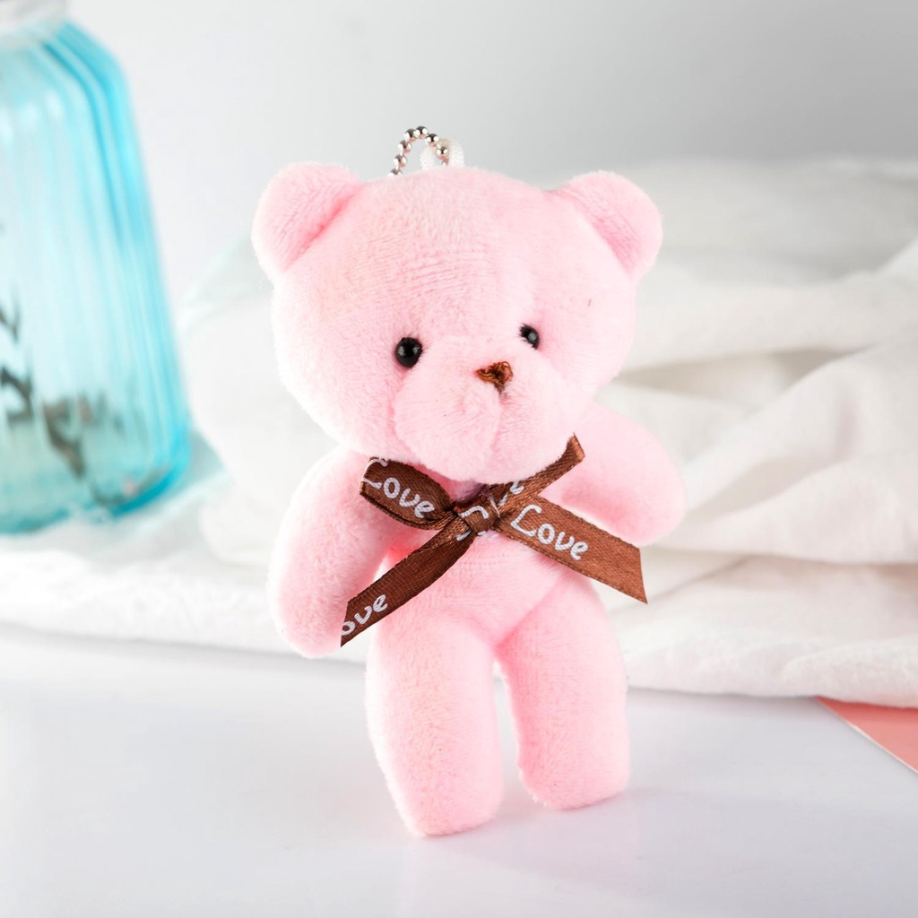 Móc Khóa Hình Gấu Teddy Nhồi Bông Dễ Thương