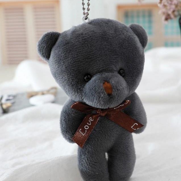 Móc Khóa Hình Gấu Teddy Nhồi Bông Dễ Thương
