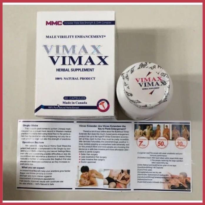 Vimax 60 Viên Uy Tín Thực Phẩm Bổ Sung Tăng Cường Sinh Lý, Tăng Kích Thước Dương Vật Cho Nam [Thienthai]-2134