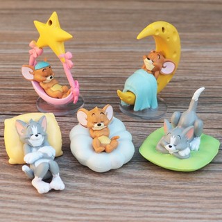 Mô hình đồ chơi nhân vật tom và jerry trang trí bánh kem