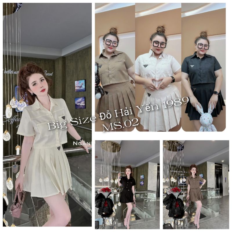 Sét Váy Xếp Ly Big Size (55kg đến 100kg) MS02