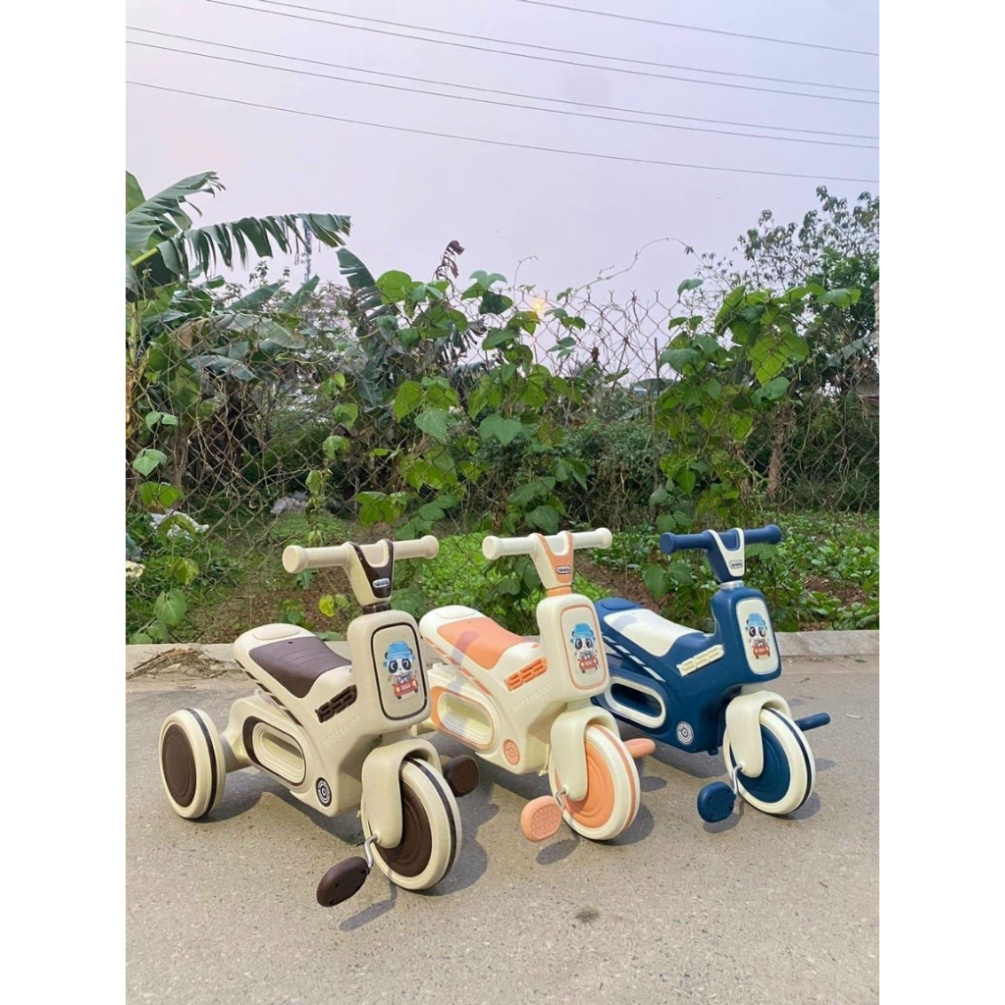 Xe đạp 3 bánh gấu trúc có nhạc đèn dành cho bé từ 2 tuổi _KHO SỈ HOA ĐỖ