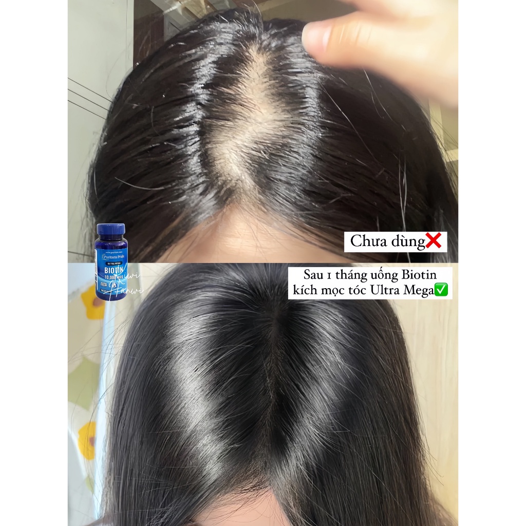 Viên Uống Biotin 10000mcg Puritan's Pride Mọc Tóc Giảm Rụng Tóc 100 VIÊN