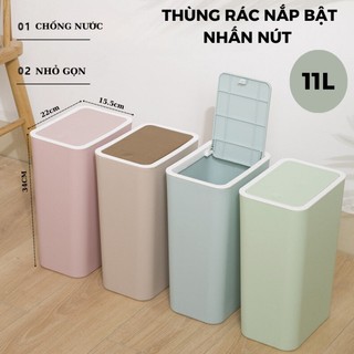 Thùng rác nắp bật thông minh, thùng rác gia đình văn phòng, phong cách hiện đại