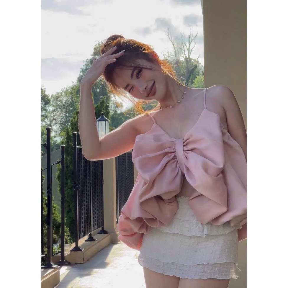 Áo Hai Dây Bèo Nơ Siêu Cưng TP01 LUSD HOA TOC | BigBuy360 - bigbuy360.vn