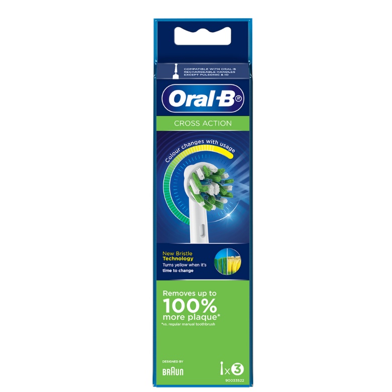 Set 3 đầu bàn chải điện Healthy Care oral-b cross action - Chợ Việt Úc