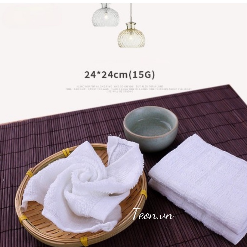 Khăn Trắng Vuông, Khăn Tem 25x25 Cotton 100%, Khăn Lau Tay Thấm Hút Nước Tốt(Teon.vn) | BigBuy360 - bigbuy360.vn