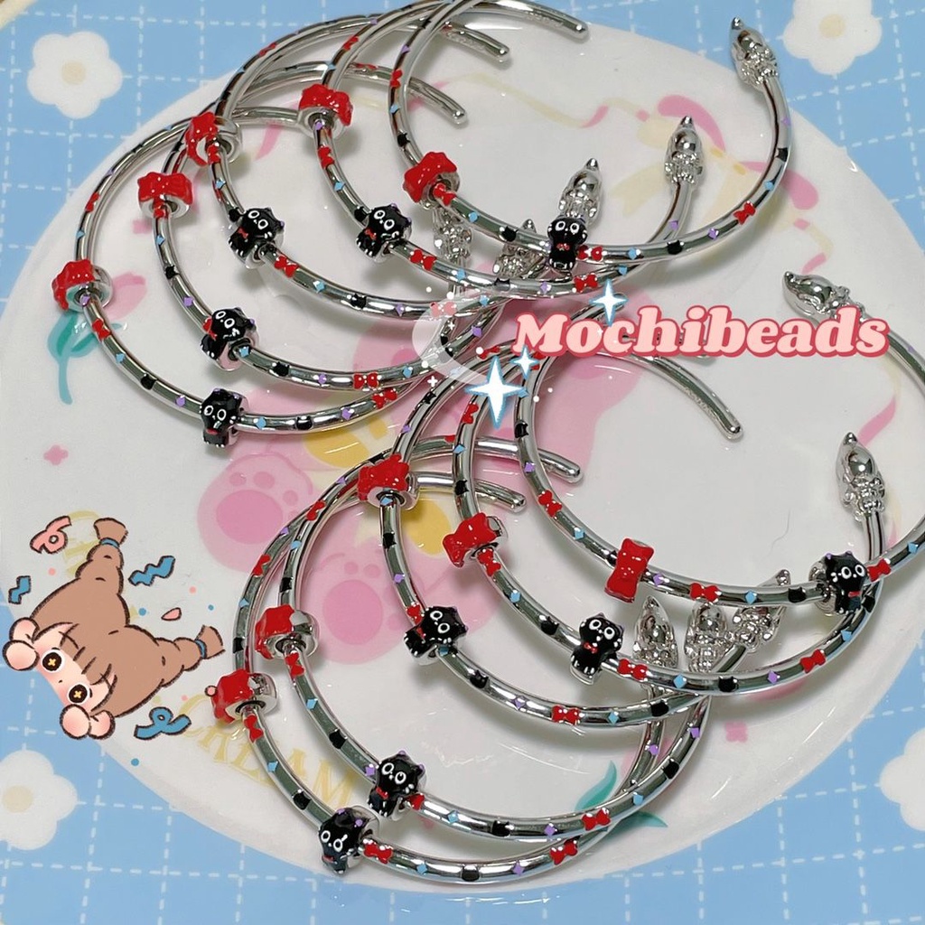 Vòng Tay Hở Mạ Bạc 925 Hình Mèo Dễ Thương