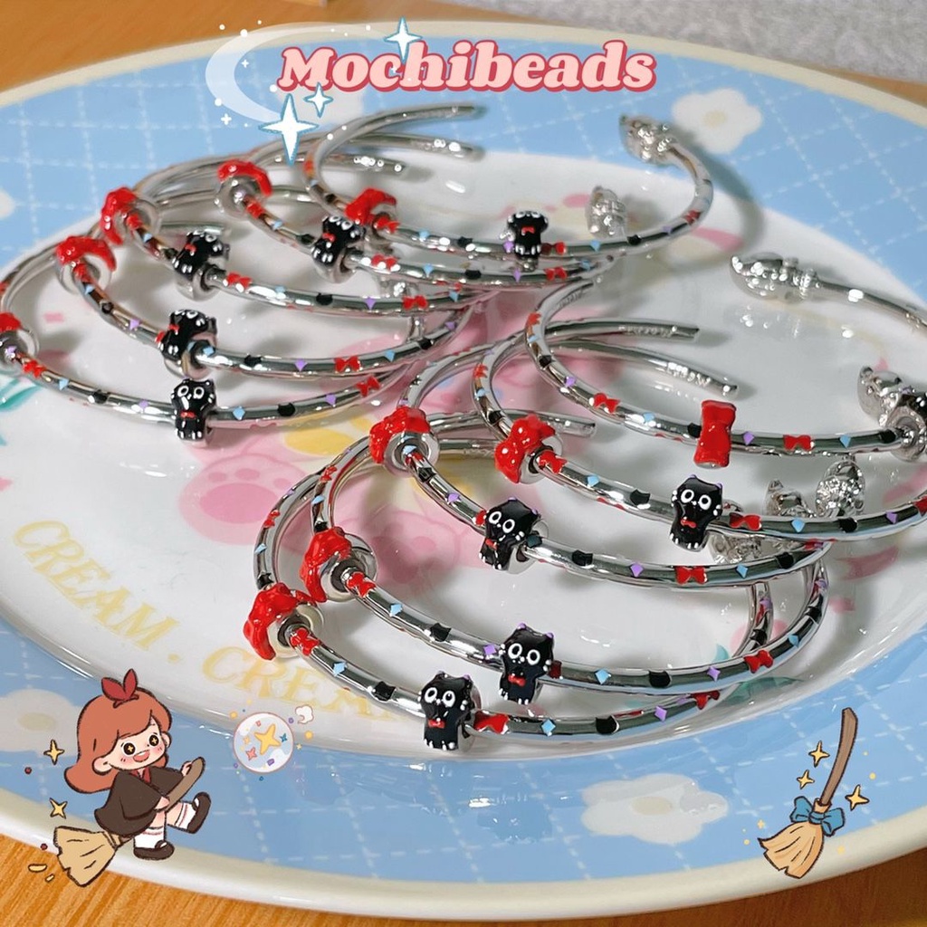 Vòng Tay Hở Mạ Bạc 925 Hình Mèo Dễ Thương
