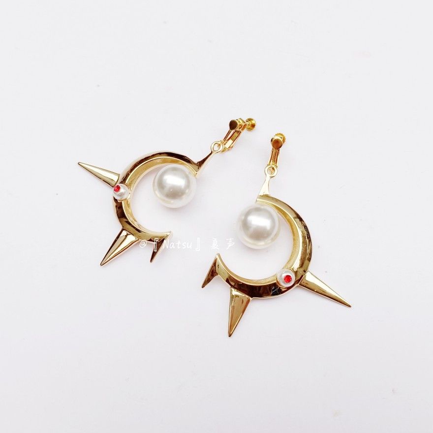 Onmyoji Suzuo s Khuyên Tai Dạng Kẹp Đính Ngọc Trai Nhân Tạo Cá Tính