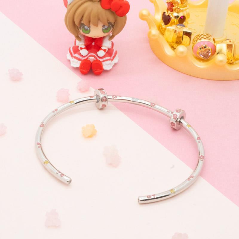 Vòng Tay Mạ Bạc 925 Xỏ Hạt Thủ Lĩnh Thẻ Bài Sakura