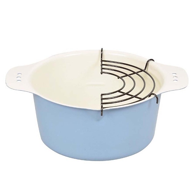 (Màu Xanh) Nồi Chiên Kèm Khay Hứng 16cm Cao Cấp - Nội Địa Nhật Bản