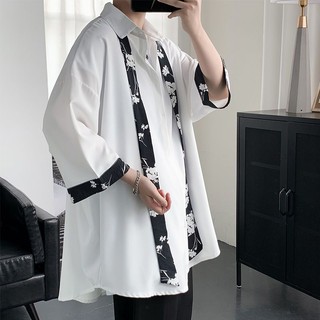 Hàng có sẵn!áo sơ mi nam tay lửng phong cách hàn quốc thời trang