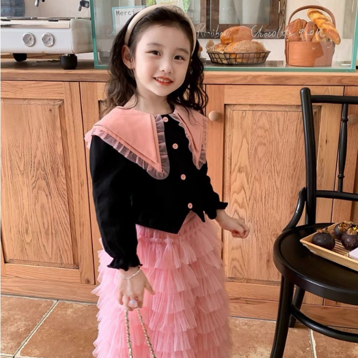 Váy bé gái phong cách Phương Tây sang chảnh size đại 10-32kg Đầm cho bé gái mặc thu đông thanh lịch, nhẹ nhàng