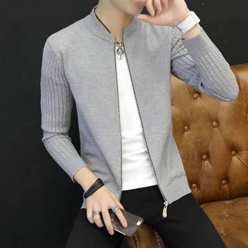 Áo Khoác Len Khóa Kéo Thời Trang Thu Đông Phong Cách Mới Cho Nam