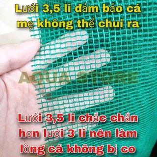 Lưới 3,5 li làm lồng đẻ cho cá - Lưới rất chắc chắn
