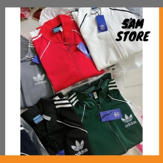 Áo khoác thể thao adidas nam nữ 3 sọc thun poly 1 lớp dày dặn das nữ hàng cao cấp - Sam store