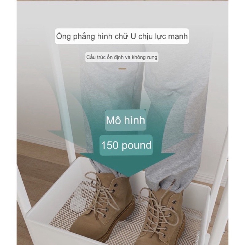 Giá tận gốc - xả kho Kệ Đa Năng 3-4 Tầng Để Đồ Nâng Cấp Bằng Sắt, Kệ xe đẩy Sa Tay Cầm Kiểu Mới