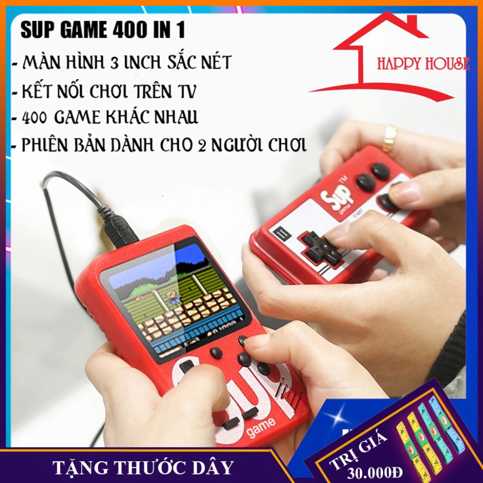 ( Máy chơi game cầm tay 4 nút SUP 400, cổ điển, loại nhỏ (chế độ 1 người và 2 người chơi) )