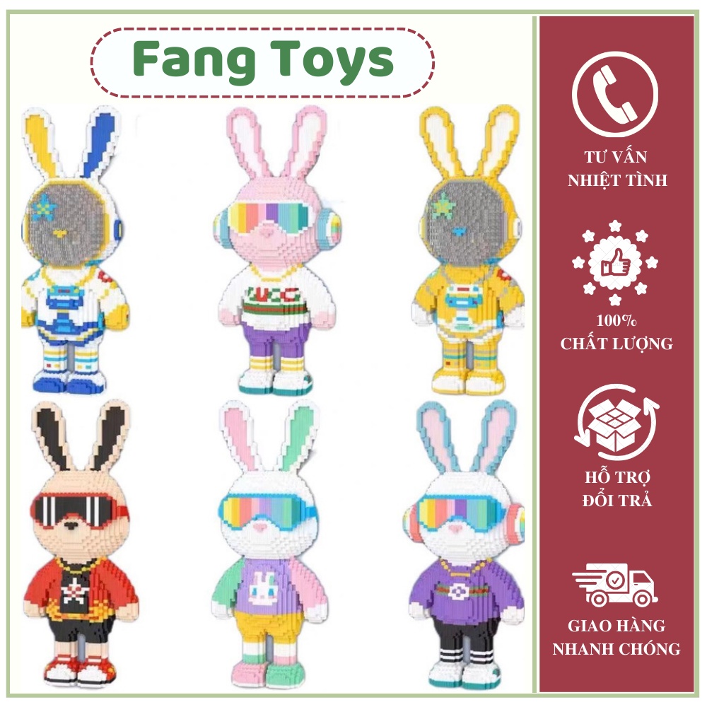 【tặng búa keo】Bộ đồ chơi lắp ráp 3D mô hình thỏ momo Xinz Size 45cm dễ thương, thích hợp làm quà tặng vật trang trí