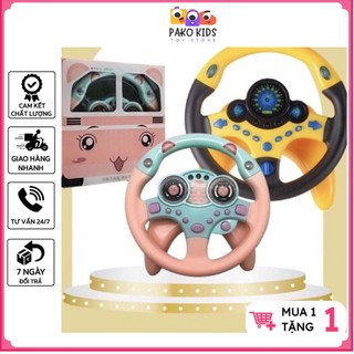 Vô Lăng Đồ Chơi Vô Lăng Ô Tô có nhạc, có đèn nhấp nháy, kèm âm thanh vui nhộn, xoay 360 độ cho bé mô phỏng lái xe.